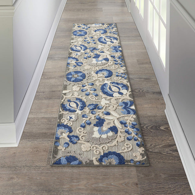 Nourison ALH17 Aloha Indoor/Outdoor Floral Natural