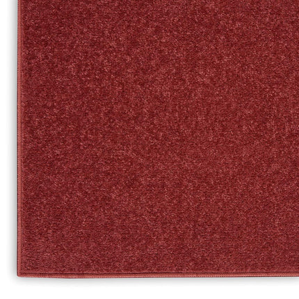 Nourison Essentials Tapis d'intérieur/extérieur rouge brique 0,6 m x 1,2 m, facile d'entretien, sans perte de poils, chambre à coucher, salon, salle à manger, jardin, terrasse, patio (0,6x1,2)