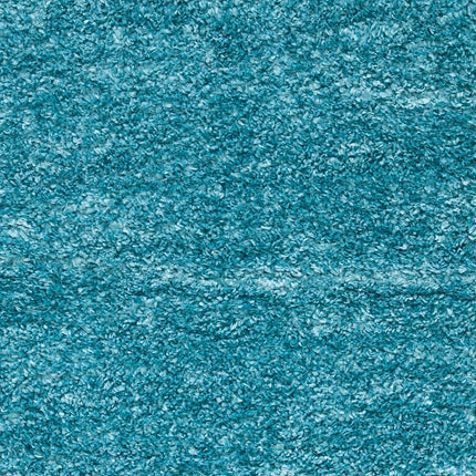 Safavieh Shaggy Indoor Woven Rectangle Area Rug, August Shag Collection, AUG900, in Turquoise, 91 X 152 cm for Living Room, Bedroom or Any Indoor Space