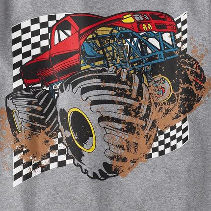 The Children's Place Boys' Vehicle Short Sleeve Graphic T-Shirts,multipacks, Monster Truck/Champion/Biker, X-Large