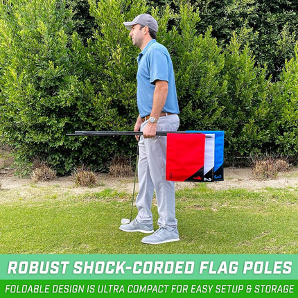 GoSports Golf Flags 3 Pack Great for Practice and Backyard Family Golf Games