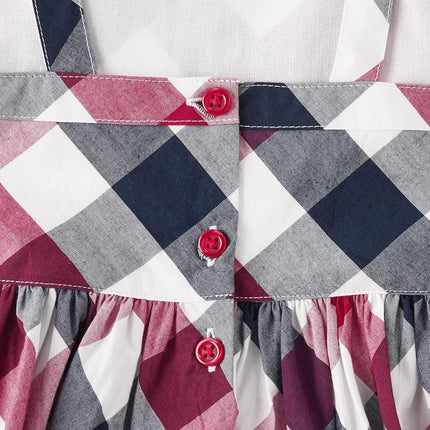 Gymboree Girls' and Toddler Sleeveless Dress, Red/Blue Woven, 3T