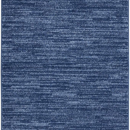 Nourison Essentials 2' x 4' Navy Blue Fabric Outdoor Area Rug (2' x 4')