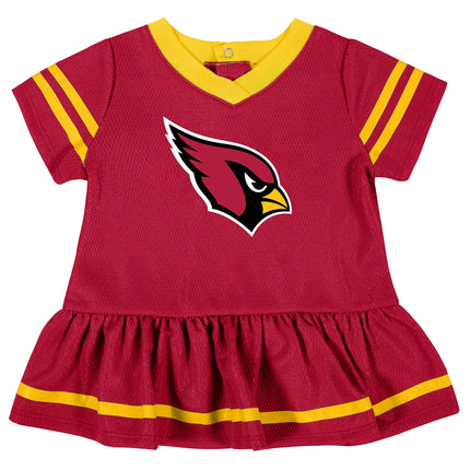 Vestido de camiseta de la NFL estándar para bebé niña Gerber y cubrepañal, color del equipo, 6-12 meses