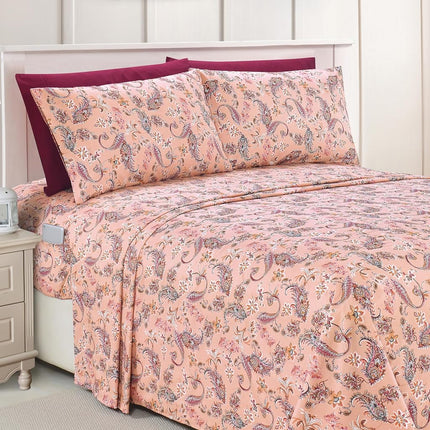 Elegant Comfort Luxury Soft Bed Sheets Paisley Pat