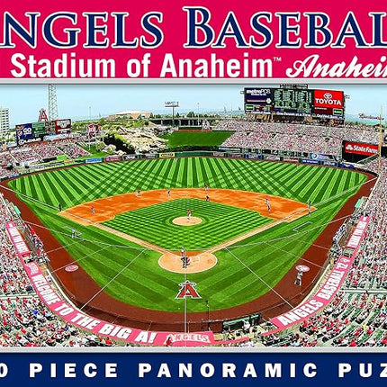 MasterPieces 1000 Piece Sports Jigsaw Puzzle - MLB Los Angeles Angels Center View Panoramic - 13"x39"