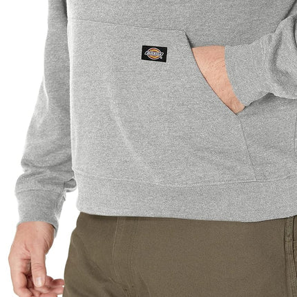 Dickies, Men's, MIDWEIGHT PULLOVER FLEECE HOODIE REGULAR, HEATHER GREY, XL