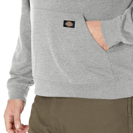 Dickies, Men's, MIDWEIGHT PULLOVER FLEECE HOODIE REGULAR, HEATHER GREY, XL
