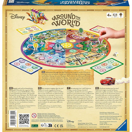 Ravensburger Disney Gifts - Around The World Board Game for Kids Age 4 Years Up - 2 to 4 Players Board Game