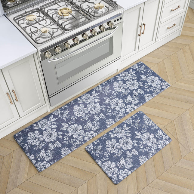 Laura Ashley - Anti-Fatigue Kitchen Mat, Iris Flor