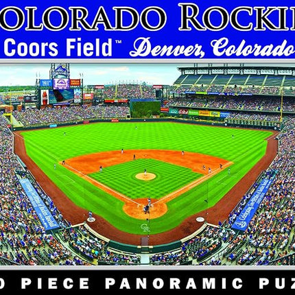 Masterpieces 1000 Piece Sports Jigsaw Puzzle - MLB Colorado Rockies Center View Panoramic - 13"x39"