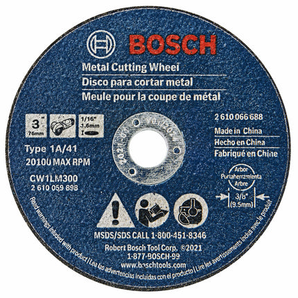 Bosch CW1LM300 3" x .1/16" 3/8" Arbor Type 1 Metal
