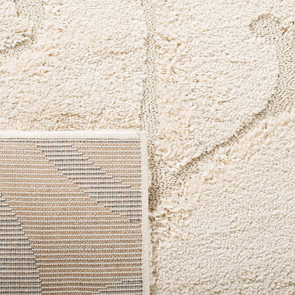 Tapis Safavieh 2,4 x 3 m – Collection Florida Shag – Grande taille – Crème et crème, motif volutes, ne perd pas ses poils et facile à nettoyer, poils épais et moelleux, idéal pour le salon, la chambre à coucher, la salle à manger (SG455-1111)