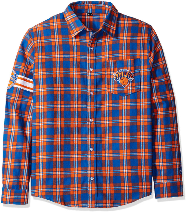 New York Knicks Wordmark Basic Flannel Shirt Small