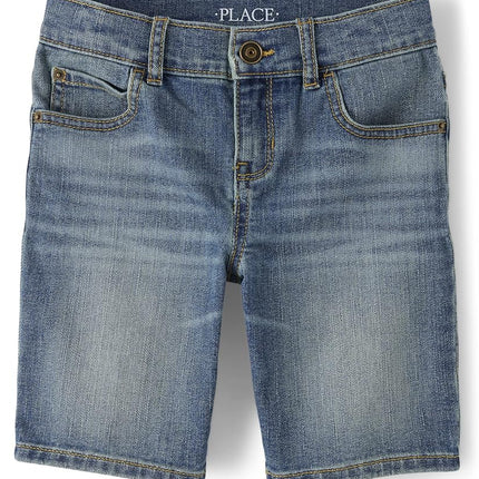 The Children's Place Boys' Denim Shorts, Degroot Wash, 10