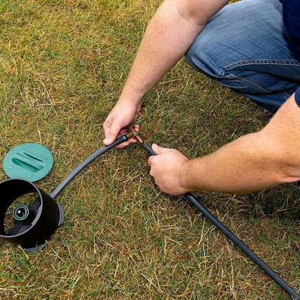 Rain Bird 32HE In-Ground Pro Rotor Pop-up Sprinkler System Kit with Click-N-Go Garden Hose Connection