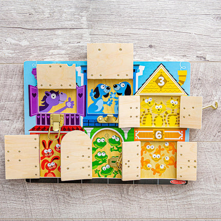 Melissa & Doug Latches Board Game - Frustration-Free Packaging - Skill Builders Toy - Ages 3+