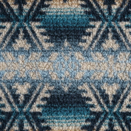 Wrangler - Manta, Ropa de Cama Sherpa Súper Suave con Reverso de Pana, Inspirada en Yellowstone, Ropa de Cama de Lujo Occidental, Certificado Oeko-Tex (Turquesa Frontera, 50" x 60")