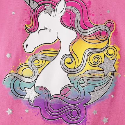 The Children's Place Girls' Unicorn Short Sleeve Graphic T-Shirts,multipacks, Unicorn/Multi Unicorn/Butterfly 3-Pack, XX-Large