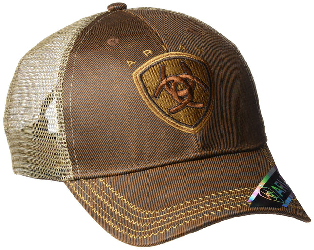 ARIAT Men's Oilskin Mesh Hat - Brown - One Size