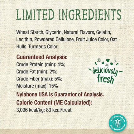 Nylabone Nutri Dent Dog Dental Treats - Natural Dog Teeth Cleaning & Breath Freshener - Dental Treats for Dogs - Fresh Breath Flavor, Medium (40 Count)