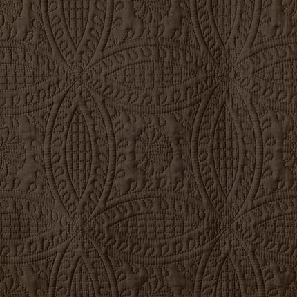 Chezmoi Collection Austin 3-Piece Oversized Bedspread Coverlet Set (Queen, Chocolate), Polyester