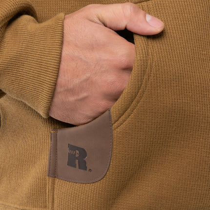 Sudadera con capucha térmica Sherpa con cremallera Wrangler para hombre, Marrón Brezo Pato/Marrón Oscuro, XXL
