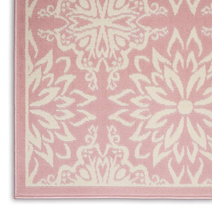 Nourison JUB06 Jubilant Transitional Floral Ivory/Blue Area Rug 2' x 4'