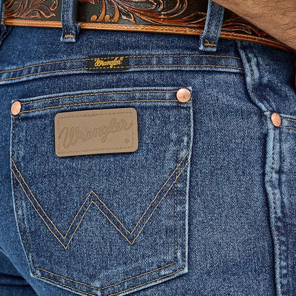 Wrangler Men's Cowboy Cut Slim Fit Active Flex Jean, Stonewash, 34W x 32L