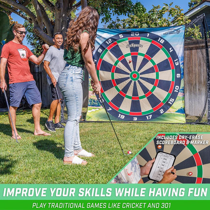 GoSports Chip N' Stick Golf Chipping Mat Game with Golf Balls - Choose Classic, Darts or Islands