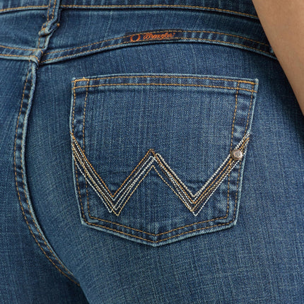 Wrangler Q-Baby Jeans de montar de tiro medio para mujer, corte de bota, Tuff Buck, 7-32