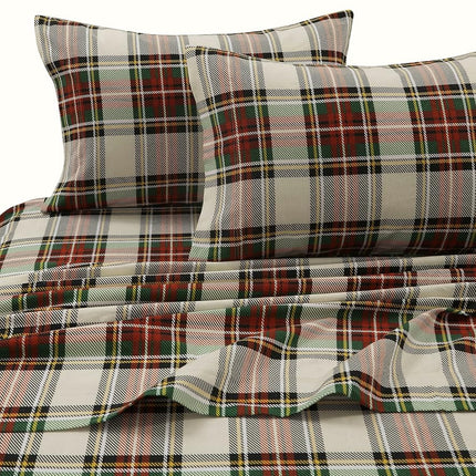 Tribeca Living 100% Cotton Flannel Sheet Set - Dee