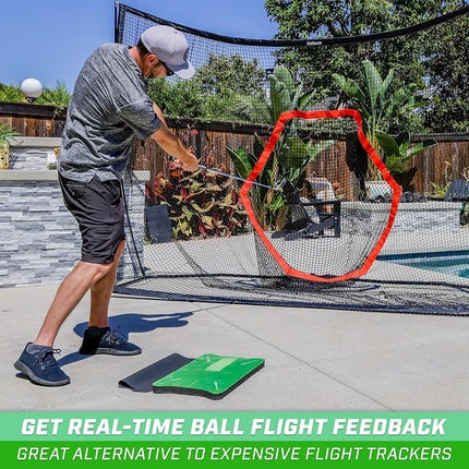 GoSports Swing SPOT Alfombrilla de entrenamiento de impacto de golf, muestra la trayectoria del palo en el impacto para detectar y corregir golpes de slice, hook y más
