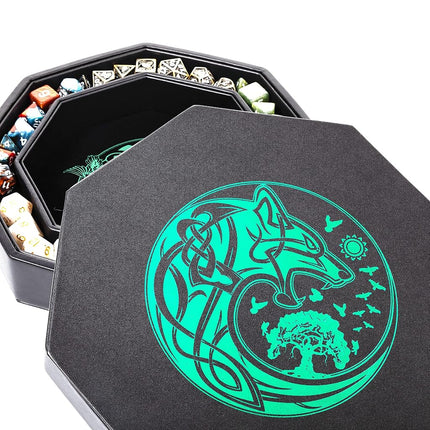 Premium Dice Tray for DND, Detailed World Tree & W