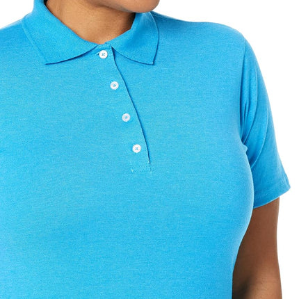 Polo de rendimiento Hanes X-Temp para mujer, azul neón jaspeado, talla 2XL