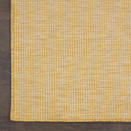 Nourison Positano Tapis d'intérieur/extérieur jaune 66 cm x 244 cm, facile à nettoyer, ne perd pas ses poils, chambre, salon, salle à manger, jardin, terrasse, patio (60x240)