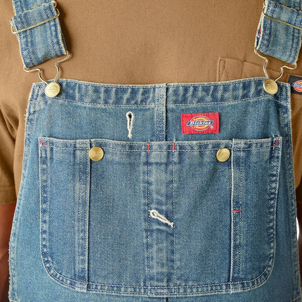 Dickies Mens Indigo Bib Overalls, Medium Heritage Tint, 42W x 30L