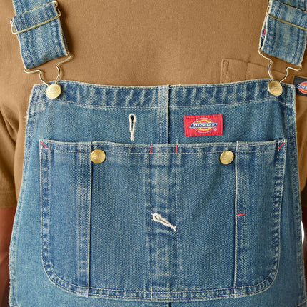 Dickies Mens Indigo Bib Overalls, Medium Heritage Tint, 36W x 32L