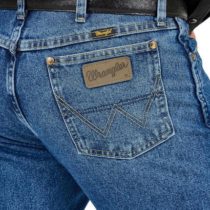 Wrangler Men's George Strait Cowboy Cut Original Fit Jean, Heavyweight Stone Denim, 33W x 32L
