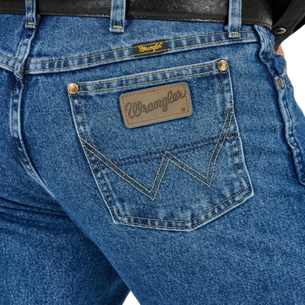 Wrangler Men's George Strait Cowboy Cut Original Fit Jean, Heavyweight Stone Denim, 33W x 32L