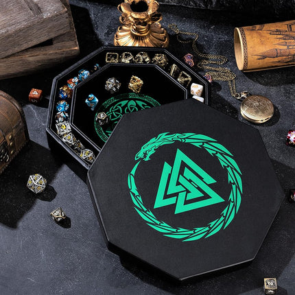Premium Dice Tray for DND Valknut & Dragon Design – 23 CM