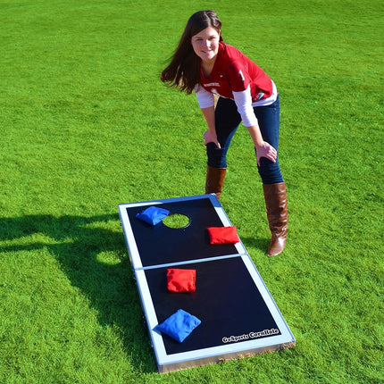 GoSports Cornhole PRO Regulation Size Bean Bag Toss Game Set (Black)