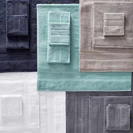 Nautica - Bath Towels, Fade Resistant Bathroom Essentials, Highlight Absorbent, Oeko-Tex Certified (Oceane Turquoise, 6-Piece)