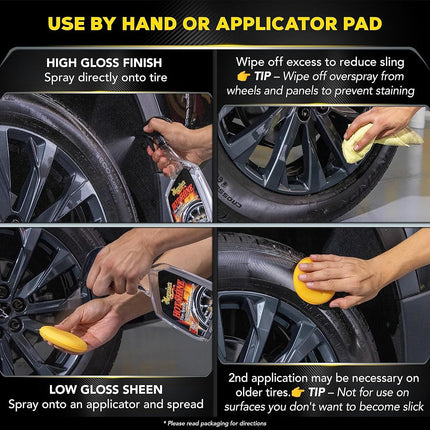 Meguiar's Hot Shine Tyre Spray - Insane Tyre Shine Coating Spray - Professional Endurance Tyre Spray for High Gloss - Long Lasting and Durable Tyre Shine with Our Hot Shine Aerosol - 710 ml
