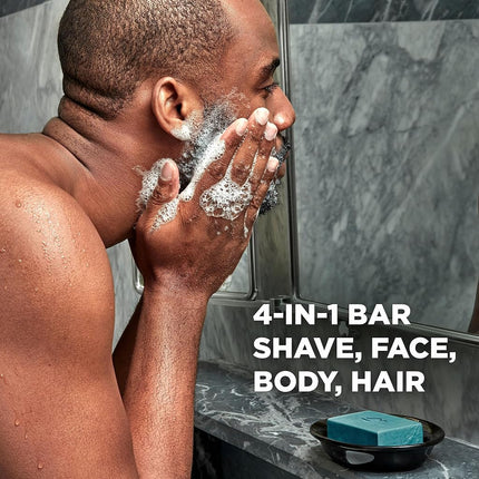 Dove Men + Care Natural Essential Oil Bar Soap to Clean and Hydrate Men's Skin Relaxing Eucalyptus + Cedar Oil 4-in-1 Bar Soap for Men's Body, Hair, Face and Shave 141 g 4 count