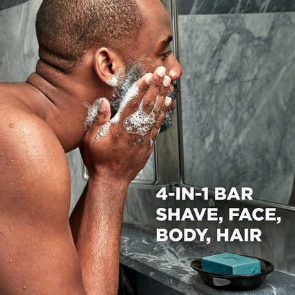 Dove Men + Care Natural Essential Oil Bar Soap to Clean and Hydrate Men's Skin Reinvigorating Lime + Avocado Oil 4-in-1 Bar Soap for Men's Body, Hair, Face and Shave 141 g 4 count