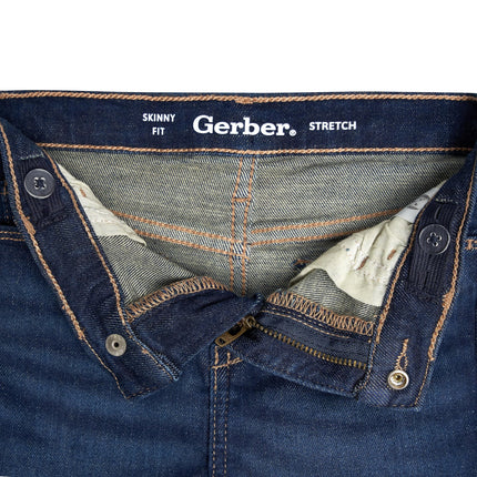 Gerber Baby Toddler Stretch Denim Skinny Jeans, vaqueros elásticos azul oscuro, 18 meses