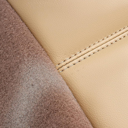 Funda de asiento ECOTRIC compatible con GMC Yukon 1999 2000 2001 2002, color canela claro, de piel sintética, de repuesto para la parte inferior del asiento del conductor