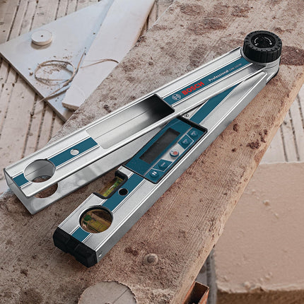 BOSCH GAM 220 MF 4-in-1 Digital Angle Finder, Includes Leg Extension, 4 AA Batteries, & Carrying Case