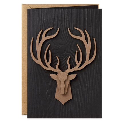 Hallmark Signature Birthday Greeting Card for Him (Deer Head)